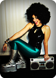 soirée à thème avec la disco girl